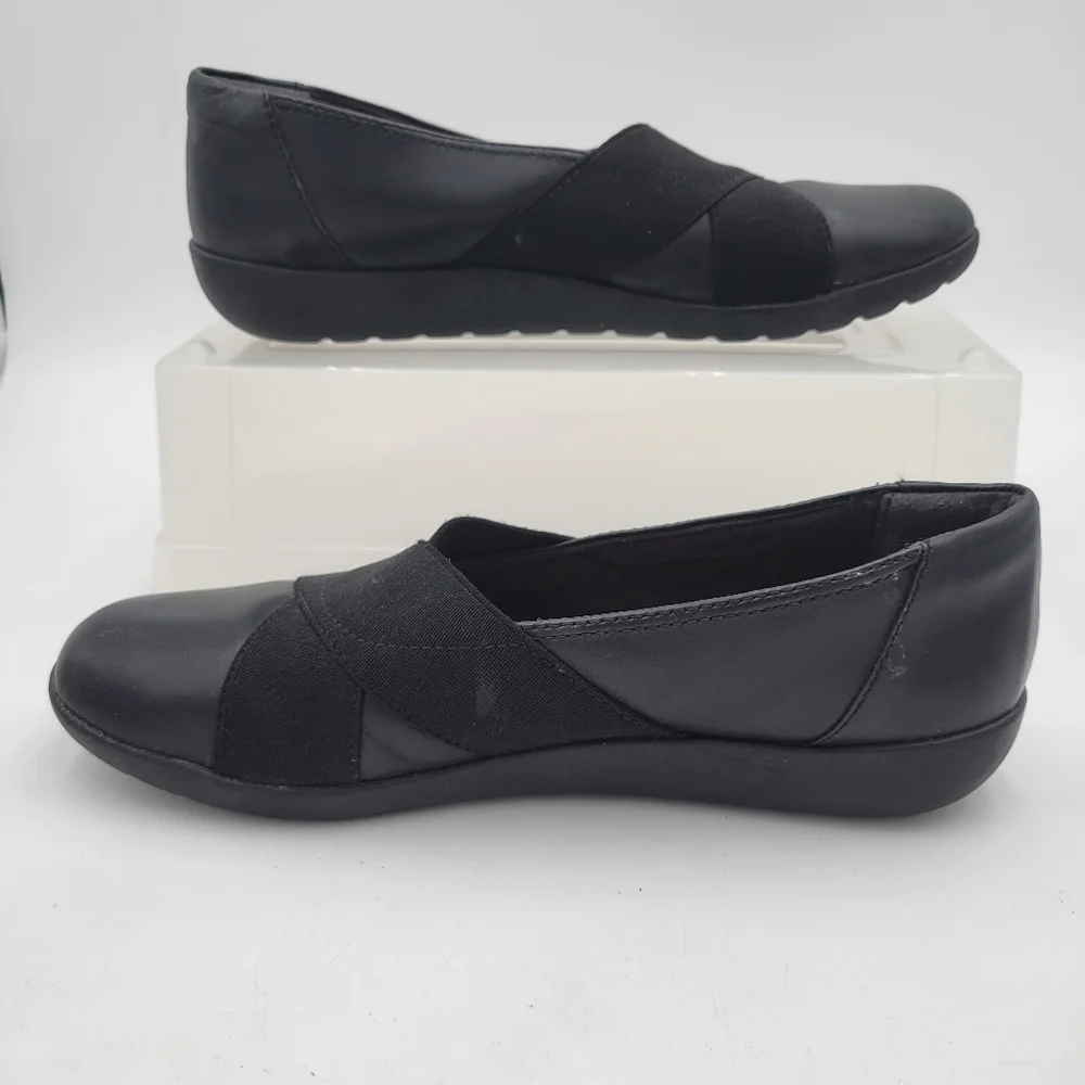 Clarks Collections Soft Cushions Black Slip-on Size 10